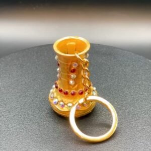 Golden Darbouka – 3D Printed Rhinestone Keychain