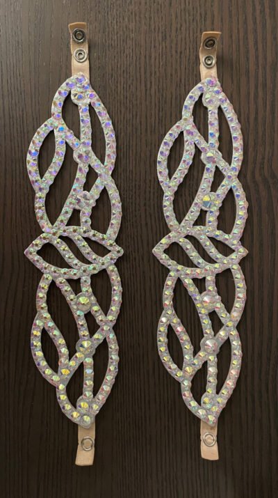 Crystal Vine Arm Appliqué | Rhinestone Arm Band for Dance Costumes, Belly Dance, Festival, Stagewear, Performance Outfit Accessory